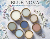 Blue Nova Benjamin Moore Home Paint Palette Color of the year 2024 Hues Scheme Guide Complementary Whole House Interior Modern Farmhouse