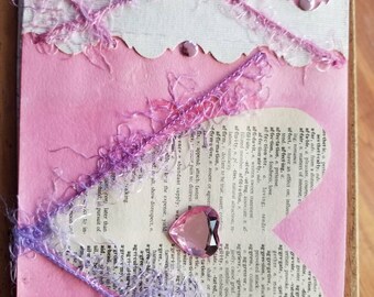 Tarjeta de corazón rosa