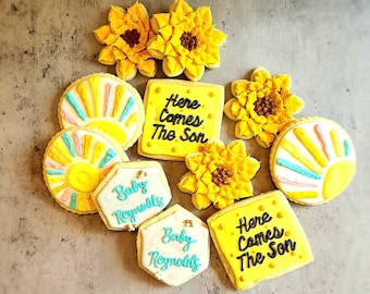 Here comes the Sun Cookies, baby shower