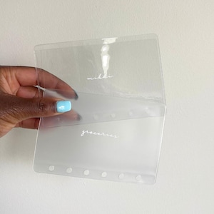 Sobres de vinilo con fuente de escritura personalizada, transparente o mate, tamaño A7 / Sobres de efectivo personalizados, tamaño A7