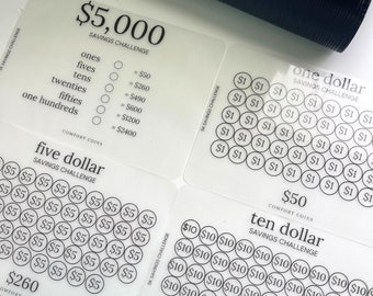 A5 5k Dollars Savings Challenge Inserts Bundle