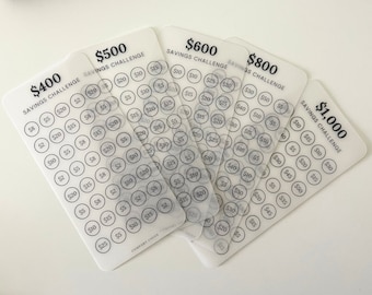 A6 Savings Bundle Inserts (400, 500, 600, 800, 1000)