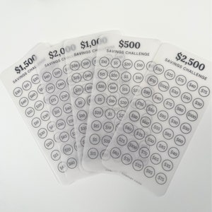 A6 Savings Bundle Inserts 500, 1000, 1500, 2000, 2500 image 2