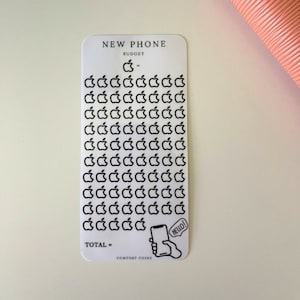 New Phone A6 Budget Tracker