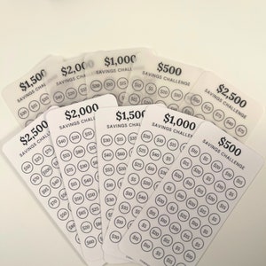 Inserti risparmio A6 (500, 1000, 1500, 2000, 2500)