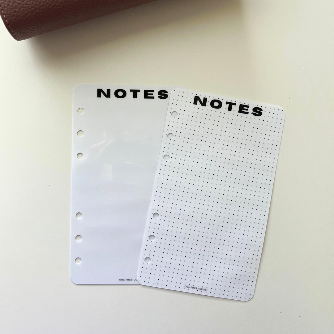 Notes Dashboard A6 Reusable Notes Dashboard | A6 Dotted Notes Dashboard - Etsy