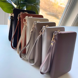 Cartera compacta con cremallera A6 / Cartera con sobre para efectivo