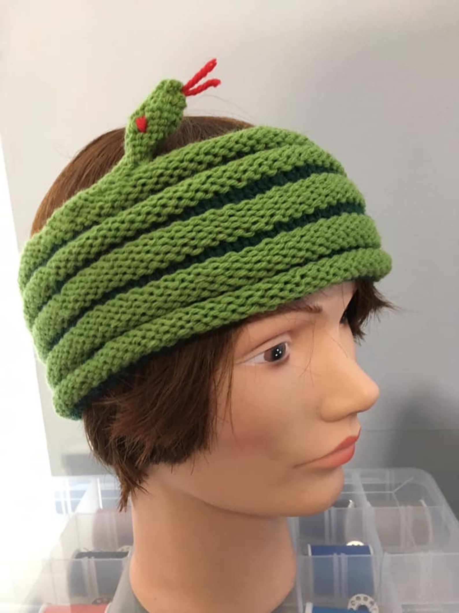 Rattlesnake Headband / Spotted Snake Hat / Tan and Green Snake Etsy