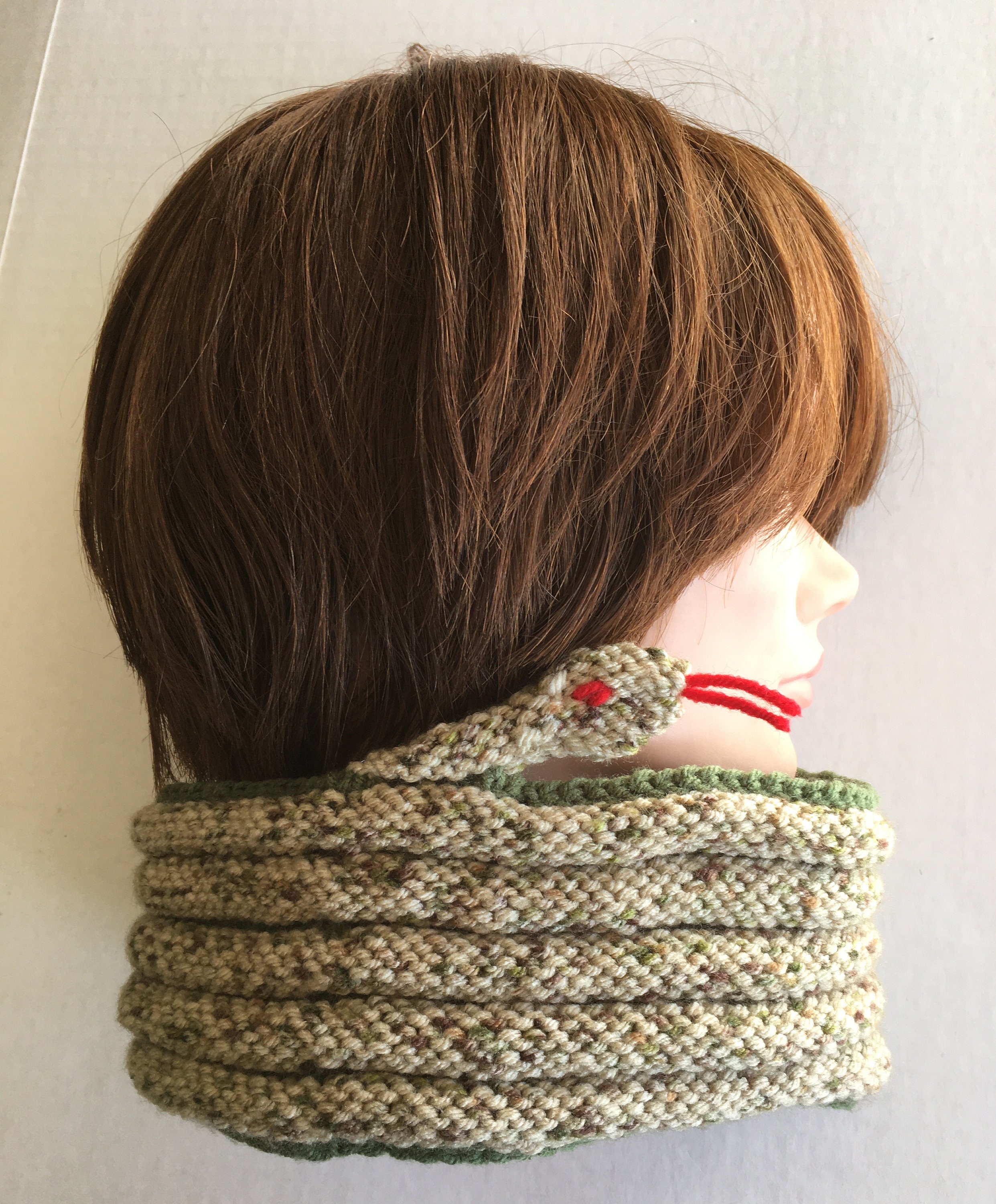 Rattlesnake Headband / Spotted Snake Hat / Tan and Green Snake Etsy