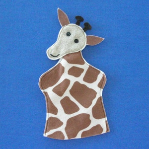 Safari Giraffe Puppet / Safari Party Favors / Handpuppet / Birthday Party Toy
