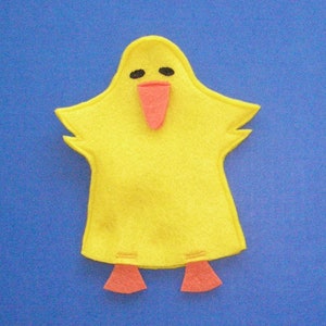 Duck Felt Hand Puppet / Duckling Puppet / Birthday Party Favors