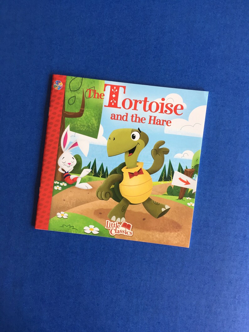 Tortoise and Hare Storybook with Rabbit Hand Puppet / Rabbit Puppet and Book image 2