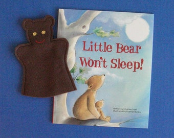 Bear Hand Puppet and Book Set / Brown Bear Puppet and Book