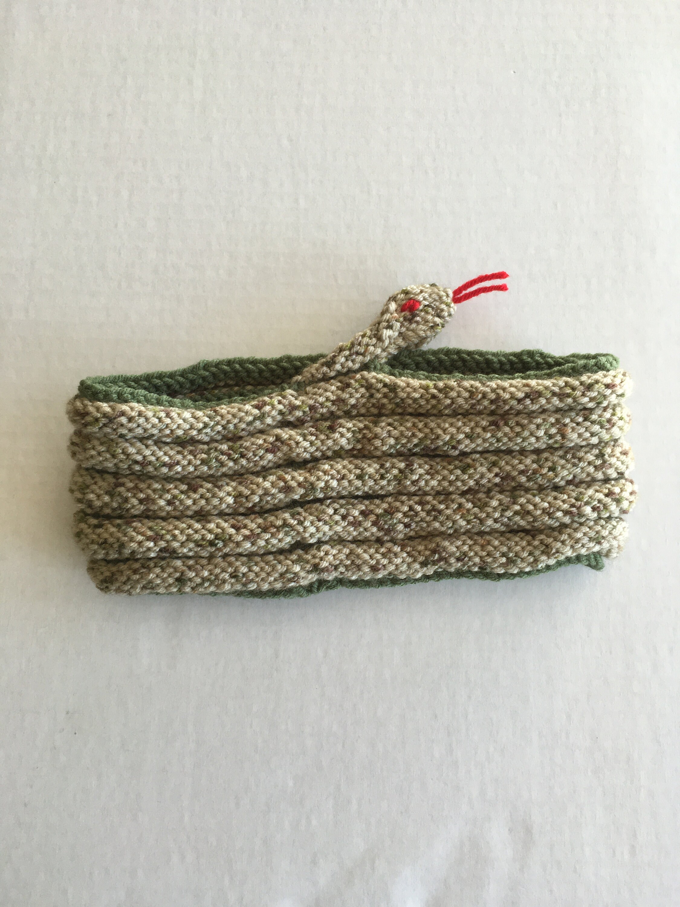 Rattlesnake Headband / Spotted Snake Hat / Tan and Green Snake Etsy