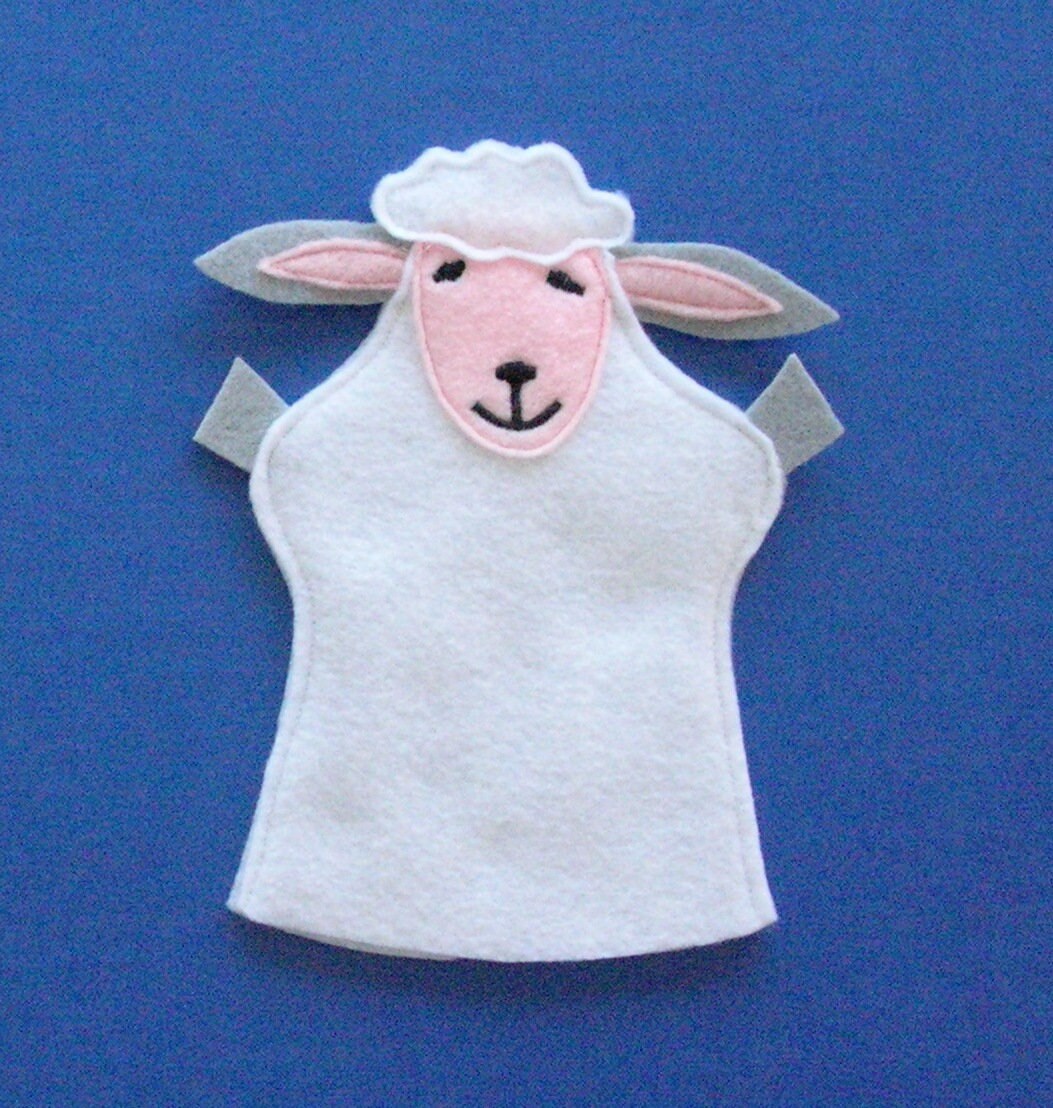 Sheep Hand Puppet / Felt Lamb Puppet / Party Favor Etsy