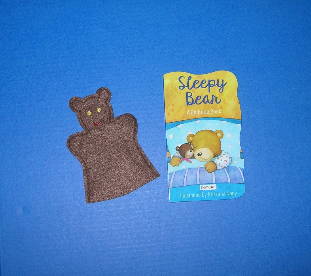 Bear Hand Puppet and Board Book Set / Brown Bear Puppet and Etsy