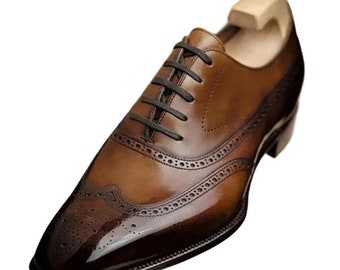 Handgefertigte Leder Oxford Schuhe, Herrenanziehschuhe, Klassische Oxford Schuhe, Lederschuhe Männer, Oxford Schuhe Männer, Italienische Lederschuhe