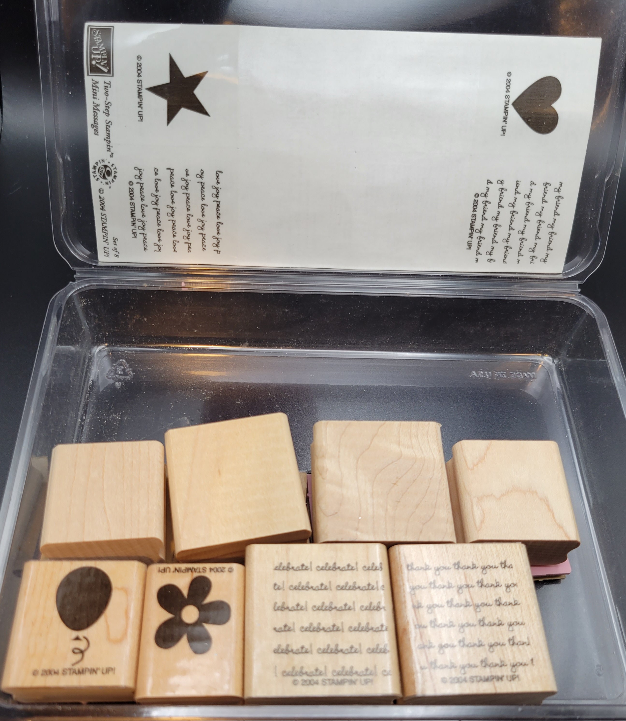 Mini Messages Two-step Stampin' up Stamp Set-retired wood - Etsy