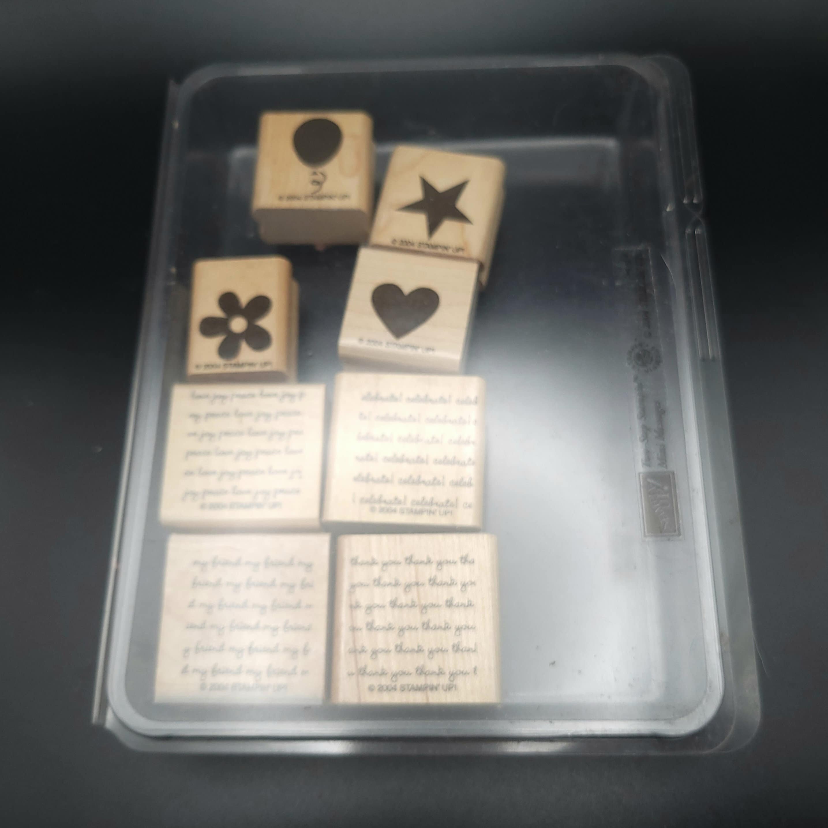 Mini Messages Two-step Stampin' Up Stamp Set of 8-2003 Vintage, Retired ...