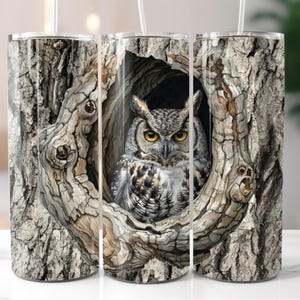 Owl 20oz Tumbler Wrap Design, Owl Sublimation Design, 20oz Straight Tumbler Wrap PNG, Sublimation Digital Download, Owl Design