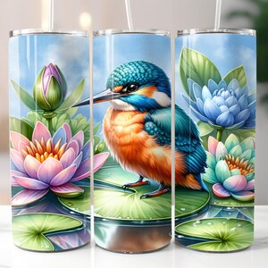 Pretty Hummingbird 20oz Tumbler Wrap, Straight Skinny Tumbler Wrap PNG, Digital Download, 20oz Sublimation Design, Hummingbird PNG