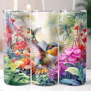 Hummingbird Tumbler Wrap 20oz, Sublimation Design, Tumbler Wrap PNG, Digital Download, 20oz Sublimation Design, Hummingbird Digital Download