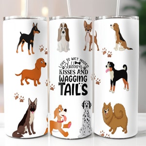 Dog Design 20oz Tumbler Wrap, Sublimation Download, Straight Skinny Tumbler Wrap PNG, Sublimation Digital Download PNG