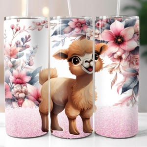 Baby Llama 20oz Tumbler Wrap Design, 20oz Tumbler Sublimation Design, Tumbler Wrap Instant Digital Download, Sublimation Design PNG