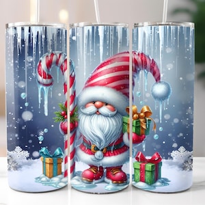 Weihnachtsmann 20 Unzen Tumbler Wrap, gerade dünne Tumbler Wrap PNG, PNG digitaler Download, 20 Unzen Sublimation Weihnachten Design PNG