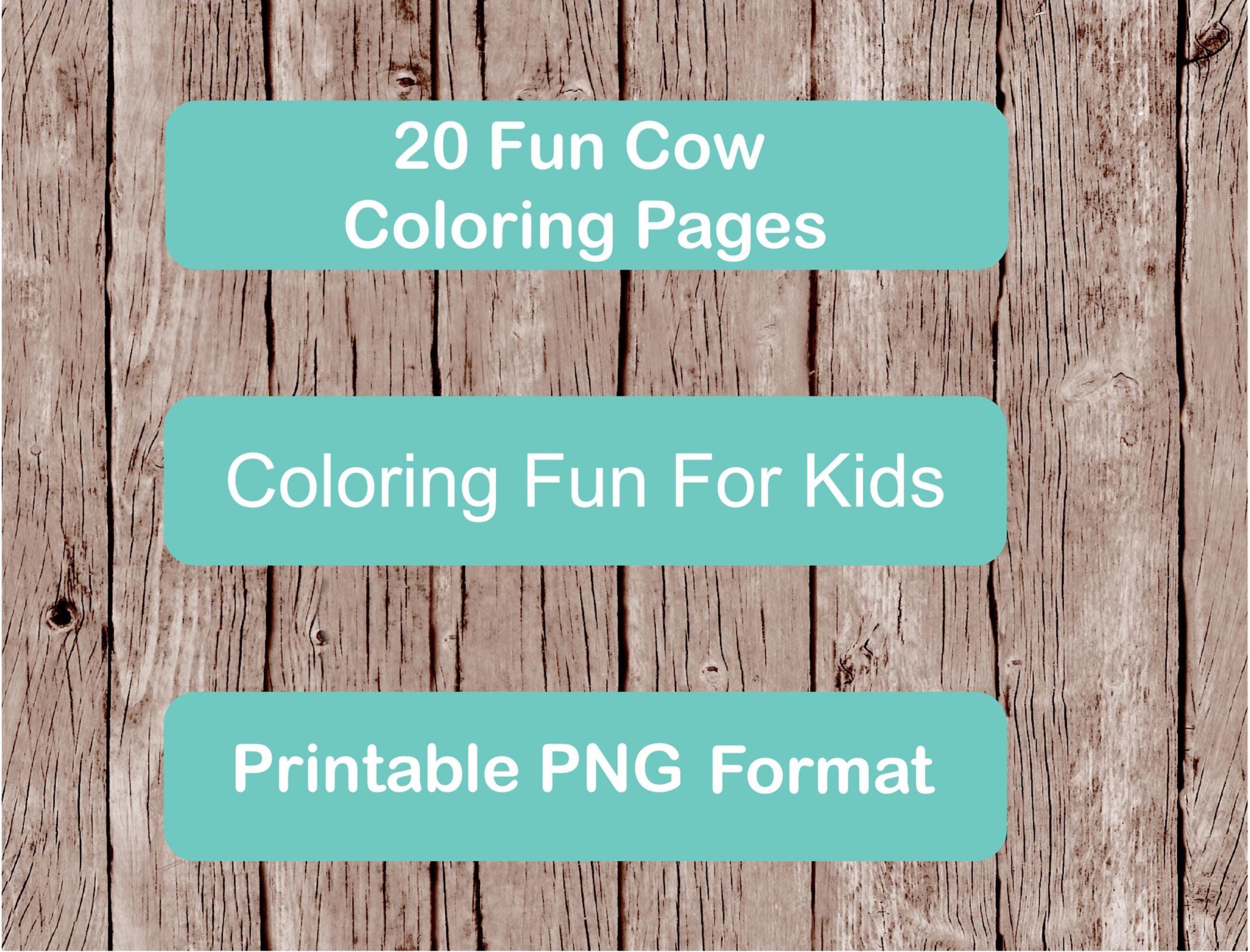 Printable Cow Coloring Pages, Coloring Fun for Kids, Twenty Cow