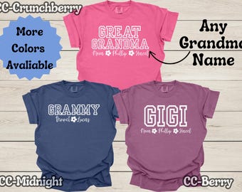 Personalized Grandma Shirt Custom Granny Shirt Customized Mother&#39;s Day Shirt Christmas Gift with Grandchildren Names Custom Gigi Shirt