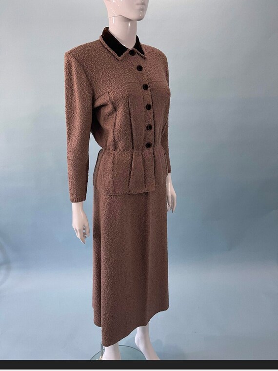 1940’s Kimberly women’s wool brown two piece suit