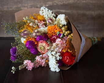 MEDIUM-Sized Certified Organic Dried Flower Bouquets (Farmers Choice OR Custom) | Lovin' Mama Farm | Upstate NY