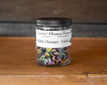Certified Organic Dried Violas from Lovin' Mama Farm | Edible Flowers | Regenerative