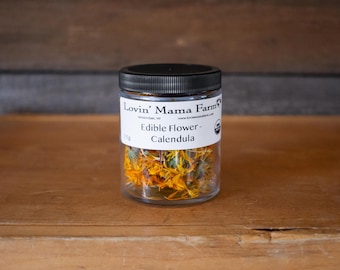 Certified Organic Dried Calendula from Lovin' Mama Farm | Edible Flowers | Regenerative