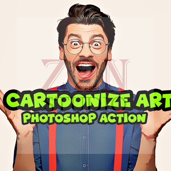 Photoshop Cartoon Effect, Photoshop Cartoon Action, Cartoon Portrait, Photoshop Vector Effect, Photo to Cartoon Effect, Photo to Vector