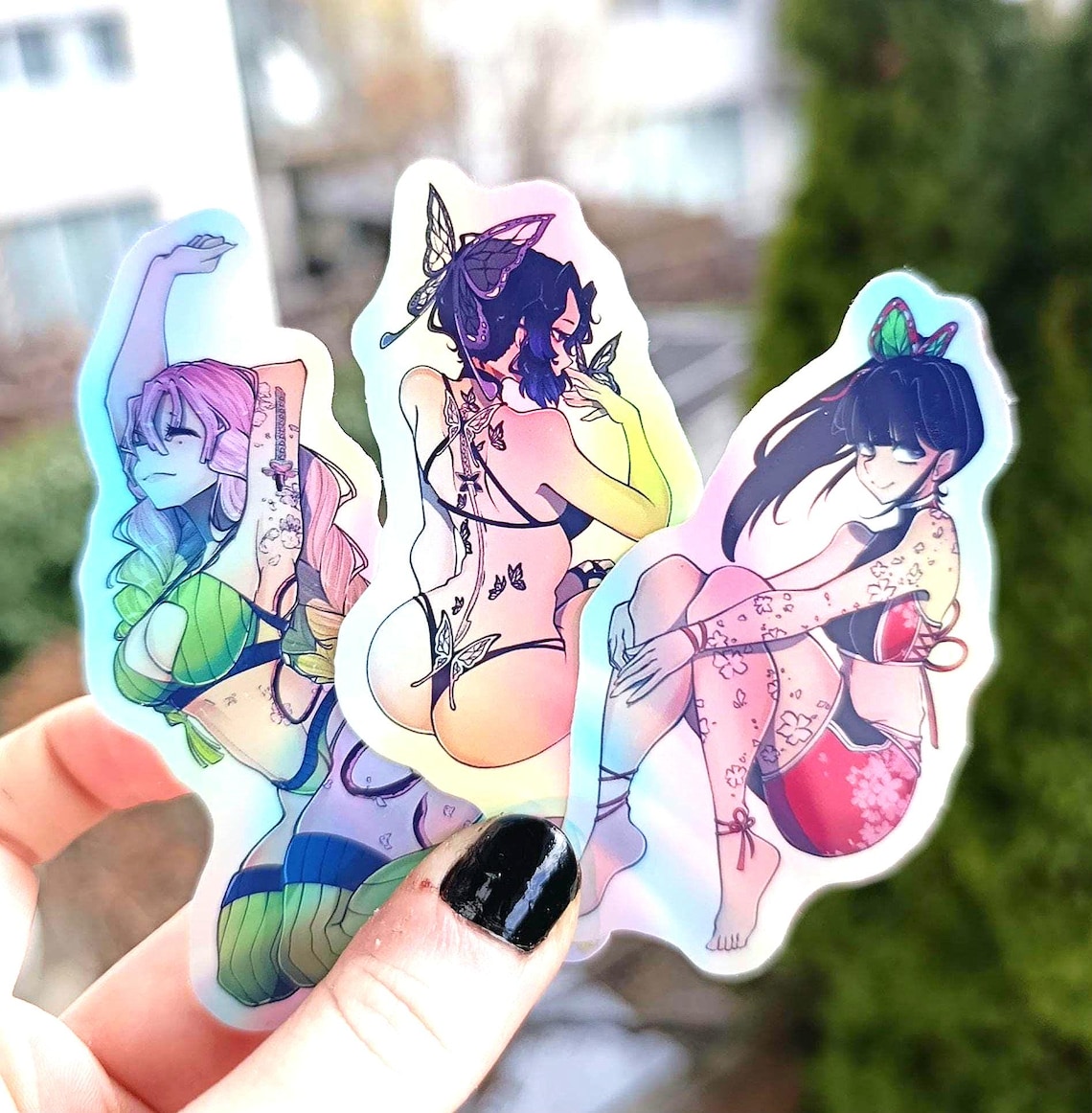 Mitsuri, Shinobu and Kanae Stickers - Etsy