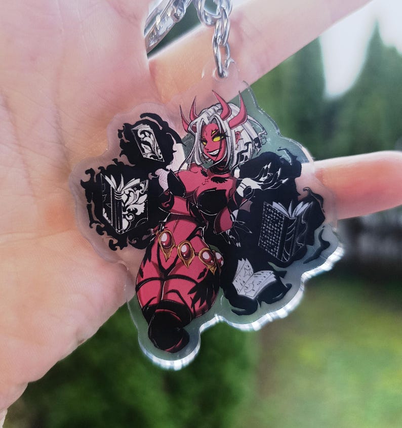 Demonc Key Chain Raven/demon Keychain - Etsy