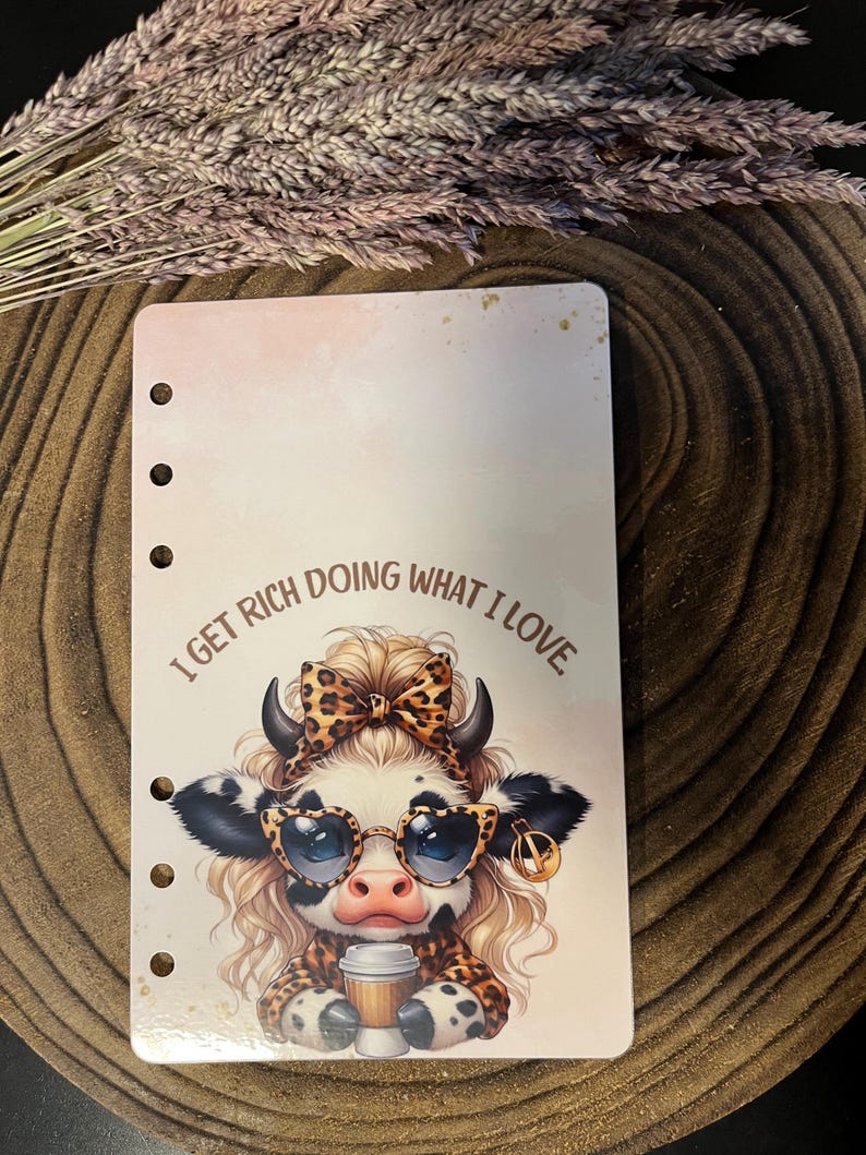 Dashboard Laminated, Cow, 2025, New Year, Rich/ Budgeting, Envelope
