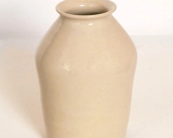 Wheel Thrown Vase, White Small