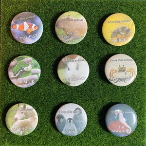Ich liebe dieses Tier | Dummer lustiges Tier Pin Buttons Rechtschreibfehler