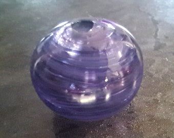 Hollow Purple Handmade Lampwork Bead for Jewelry