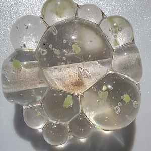 Glow in the Dark Glass Bubble Bead, Handmade Lampwork Glass Beads for Jewelry