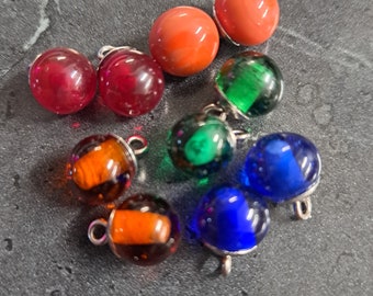 5 Pairs of Glass Drops for Earrings, Charms for Jewelry