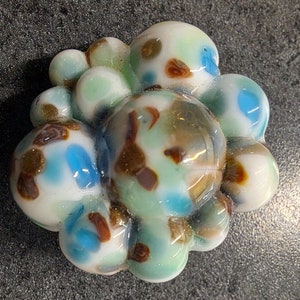 Gone Coastal Bubbles, Bubble Bead | Handmade Lampwork Glass Beads OOAK