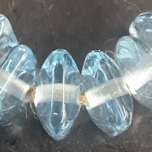 Ice Blue Squares, Lampwork Glass Beads for Jewelry, Self Representing Artist