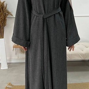 Abaya Leyla Gris foncé image 2