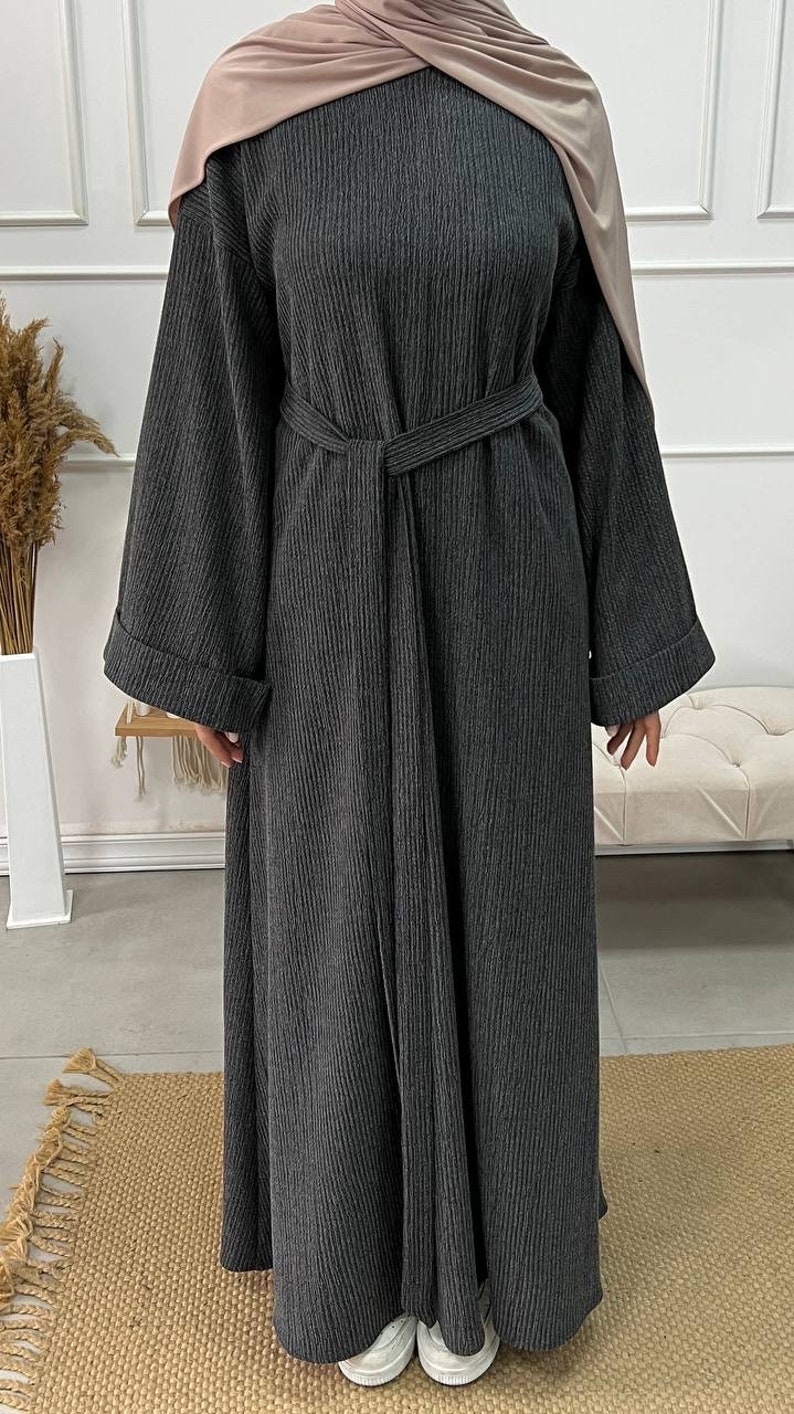 Abaya Leyla Gris foncé image 2