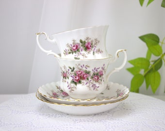 Ensemble de tasses à thé et soucoupes Royal Albert Lavendar Rose à collectionner, superbe cadeau des années 1970