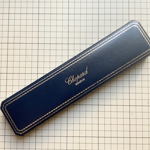 Watch Box, CHOPARD Geneve, Vintage, Wristwatch Box, Jewelry Case, Blue Leather, Men’s Gift